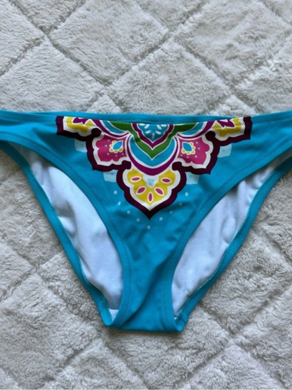 Victoria's Secret | Blue Tribal Boho Bikini Set | Top Size Small, Bottoms Medium